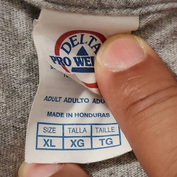 Graphic T-Shirt Mens XL Gray Made In America Flag Short Sleeve - Picture 4 of 4